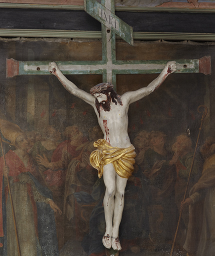Croix de confrérie : Christ en croix