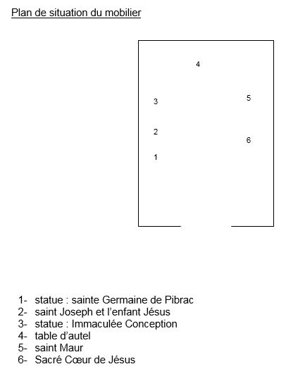 le mobilier de la chapelle Saint-Maur