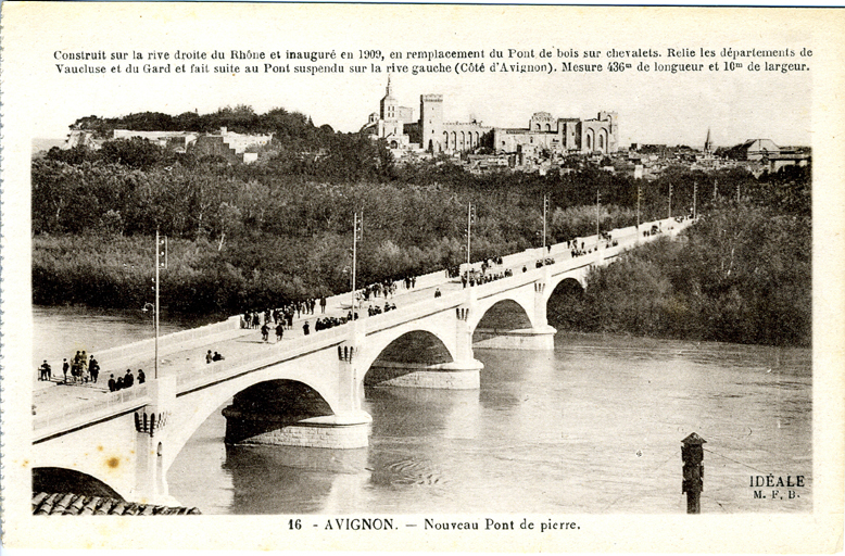 pont en pierre sur le bras de Villeneuve dit Nouveau Pont