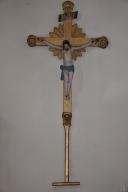 Croix de procession : Christ en croix