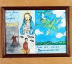 ex-voto, tableau : Chômage, avion échappant à la foudre