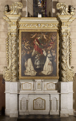 ensemble de l'autel secondaire de la Donation du rosaire