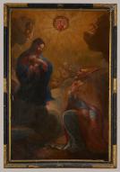 Tableau, cadre : Apparition de la Vierge à saint Augustin
