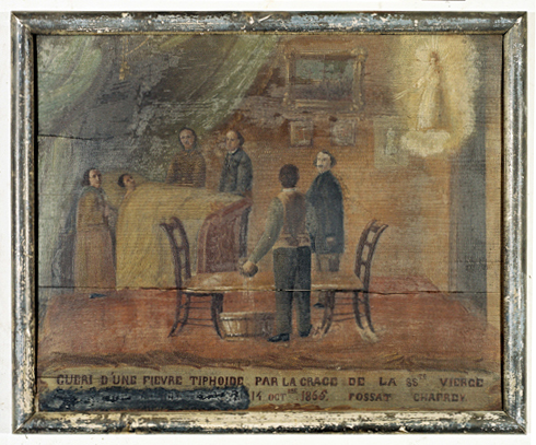 ex-voto, tableau : Demande de guérison d'un homme, Fossat Chaffrey