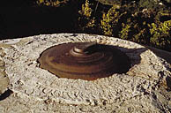 Dessus du bloc 2. Au premier plan, la cloche observatoire périscopique.