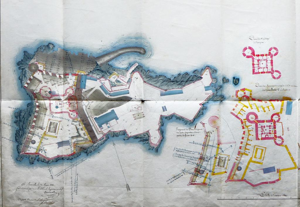 [Plans du château d'If pour un projet de réorganisation défensive], 1828.