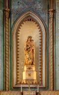 Retable à niche et statue de la Vierge à l'Enfant
