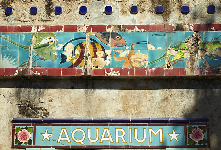 Aquarium de jardin de la villa Fontana Rosa