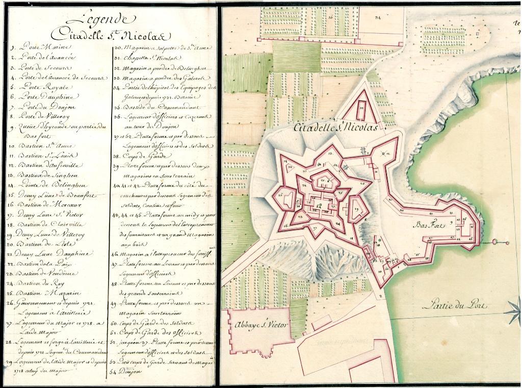 Plan de la citadelle St Nicolas, 1752.