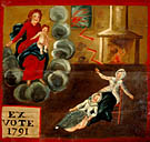 tableau, ex-voto : Accident dû à la foudre (N° 7)