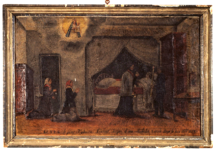 ex-voto, tableau : Demande de guérison d'un homme, Léonard Fighiera