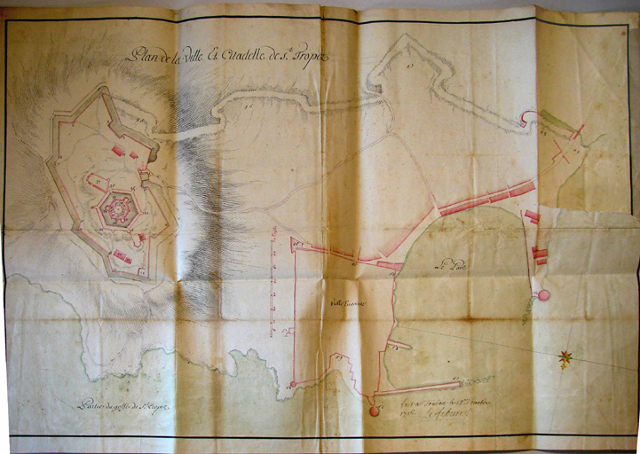 Plan de la ville et citadelle de St Tropez. 1716