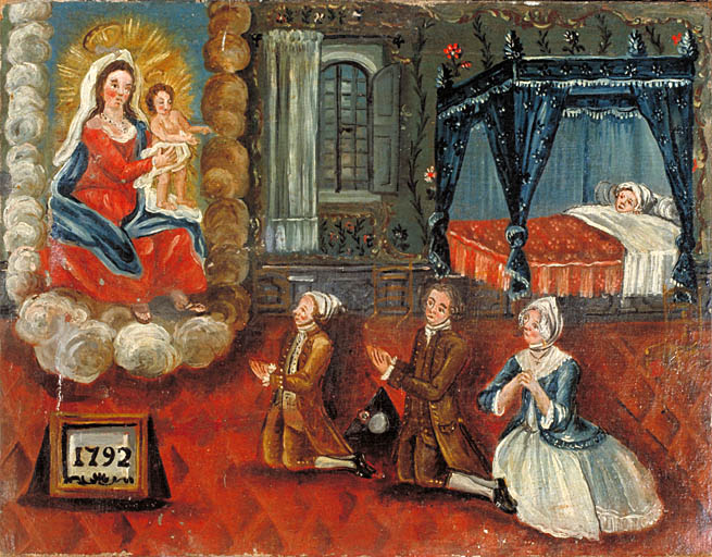 tableau, ex-voto : Demande de guérison d'un enfant (N° 3)
