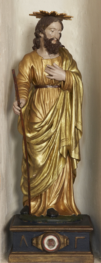 statue-reliquaire de saint Joseph (petite nature, socle-reliquaire)