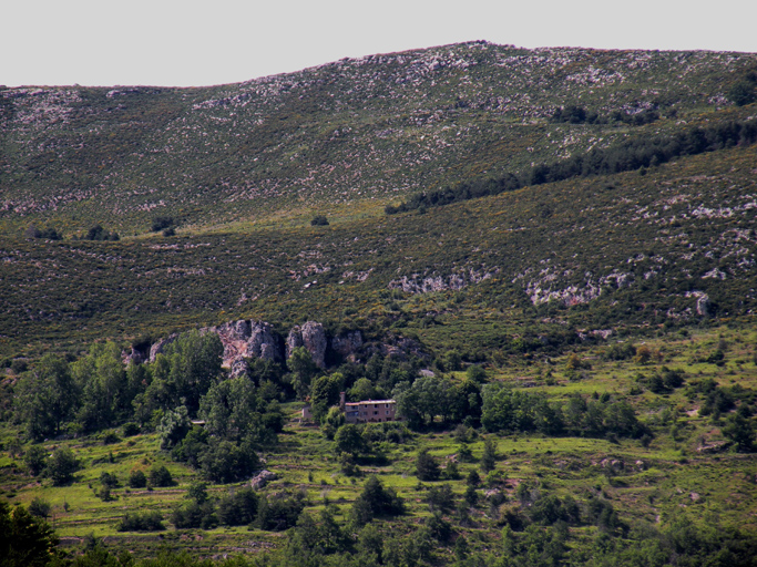 La Baume, parcelle B 74. Vue de situation de la ferme de La Baume.