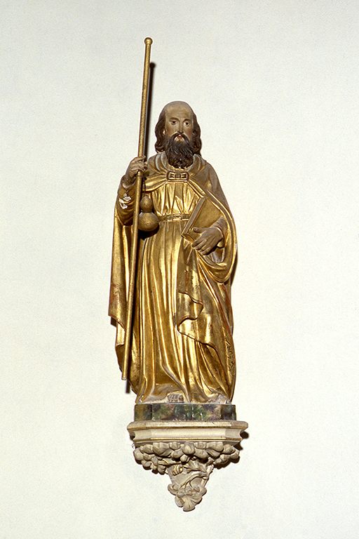 Statue (petite nature) : saint Jacques le Majeur