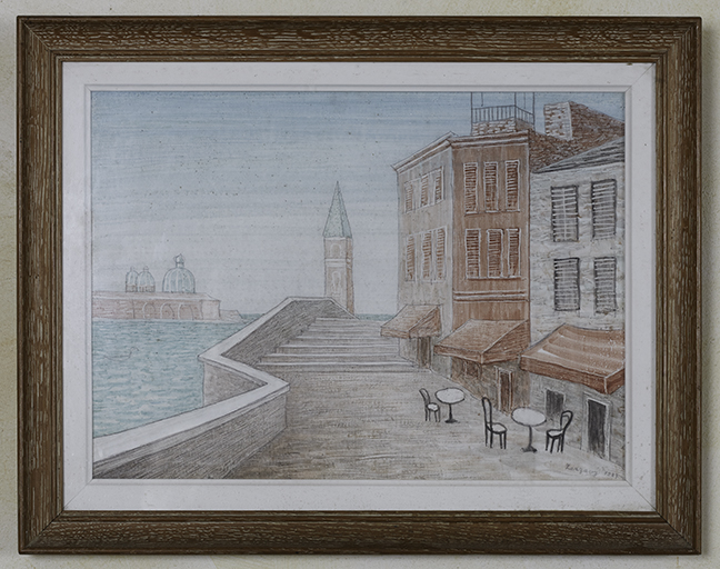 Dessin : vue de Venise