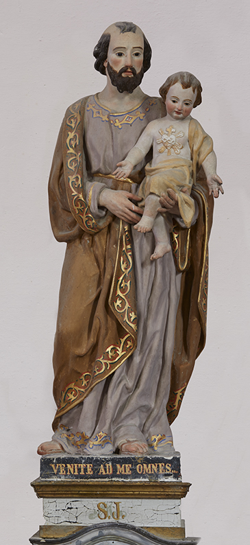 Groupe sculpté (petite nature) : saint Joseph et l'enfant Jésus