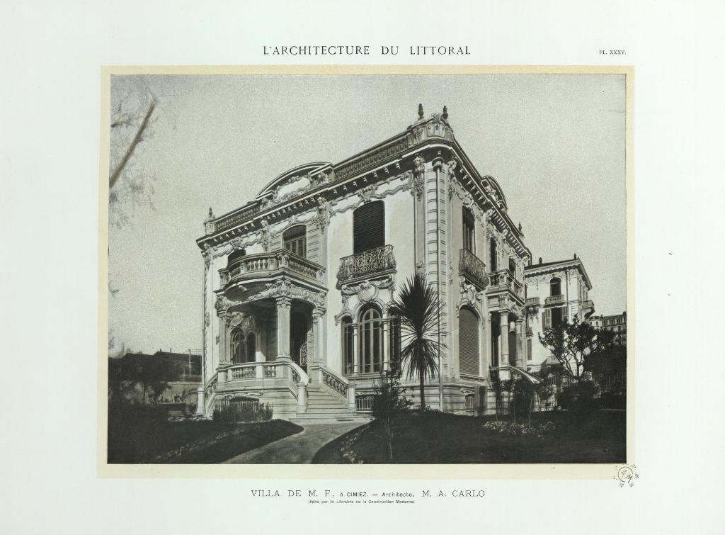 maison de villégiature (villa balnéaire) et boutique dite villa Falicon, René-Christine, Allah Karim, un temps siège d'une caisse de sécurité sociale