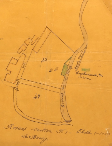 [Plan du vivier à construire, premier projet, juillet 1934.]