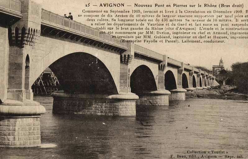 pont en pierre sur le bras de Villeneuve dit Nouveau Pont