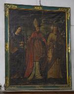 Cadre et tableau d'autel : sainte Agathe, saint Claude et saint Joseph