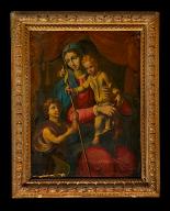 Cadre, tableau : la Vierge à l'Enfant avec saint Jean Baptiste