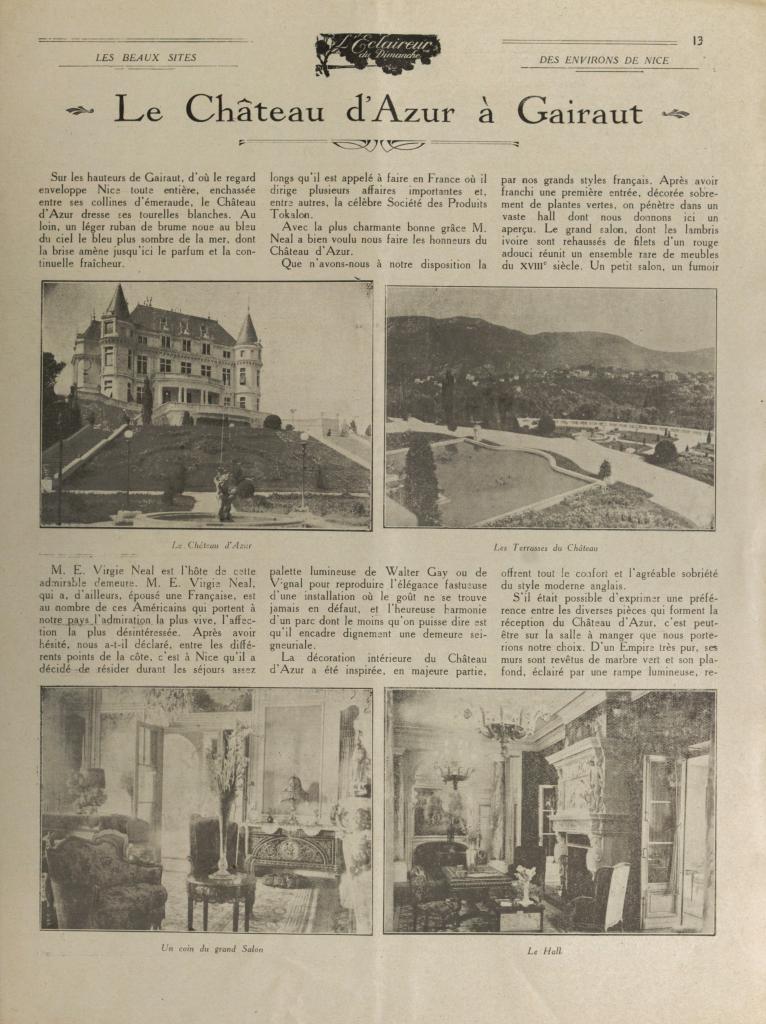 maison de villégiature (villa balnéaire) dite Château d'Azur, actuellement immeuble