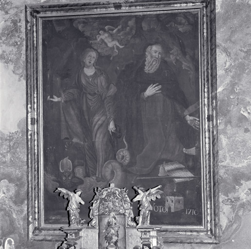ex-voto, tableau : Sainte Marguerite et saint Antoine ermite