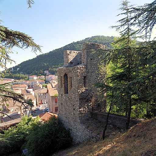 Tour 31 : vue du haut de gorge avec fermeture à la gorge du XIXe siècle.