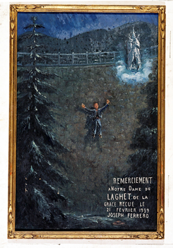 ex-voto, tableau : Chute d'un homme tombant d'un pont, Joseph Ferrero
