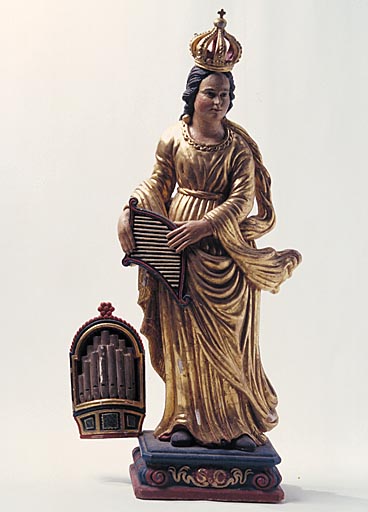 statue (demi-nature) : Sainte Cécile