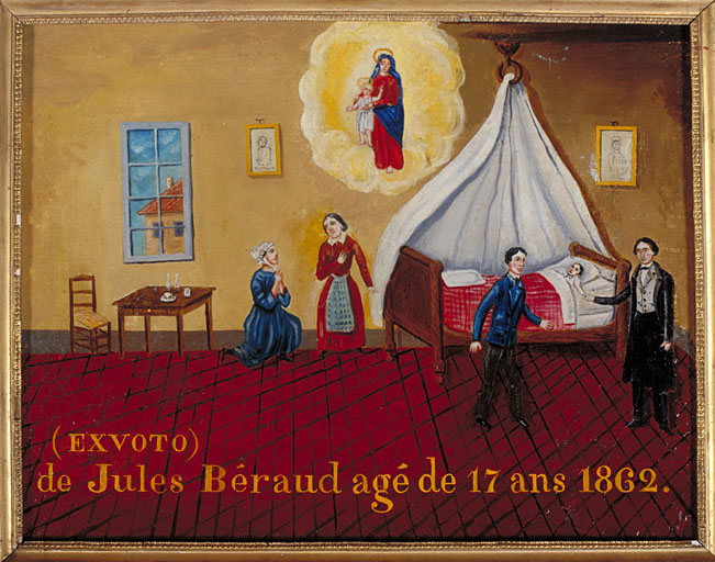 tableau, ex-voto : Demande de guérison de Jules Béraud