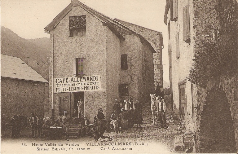 36. Haute Vallée du Verdon VILLARS-COLMARS (B.-A.)/Station Estivale, alt. 1200 m. - CAFE ALLEMANDI [EPICERIE-MERCERIE/FRUITS-LEGUMES-PRIMEURS] 