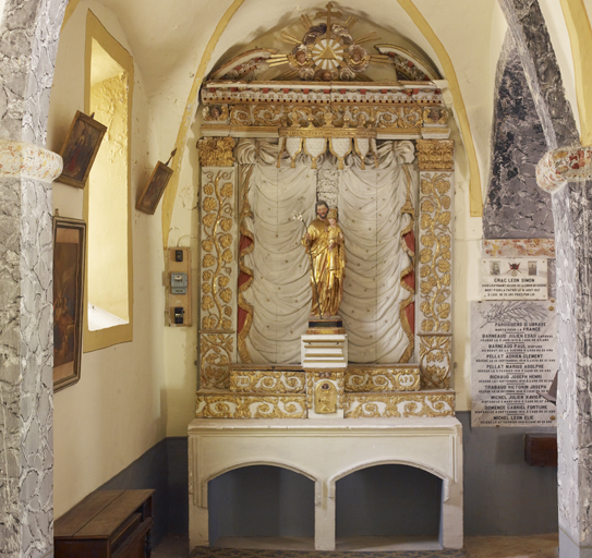 retable de saint Joseph, 2 gradins d'autel et un tabernacle