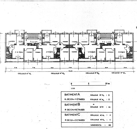 cité H.L.M. dite cité des 40 logements