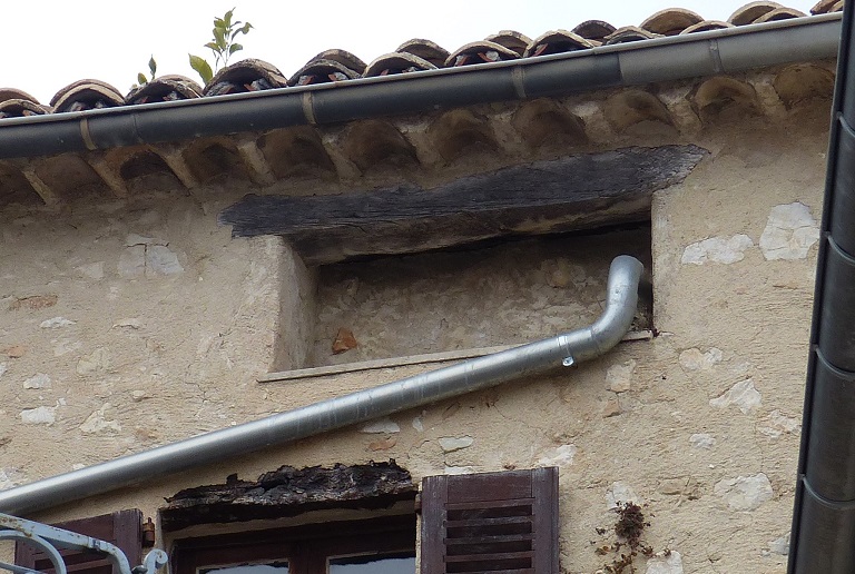 Elévation sud, quatrième niveau. Ancienne baie du séchoir. 