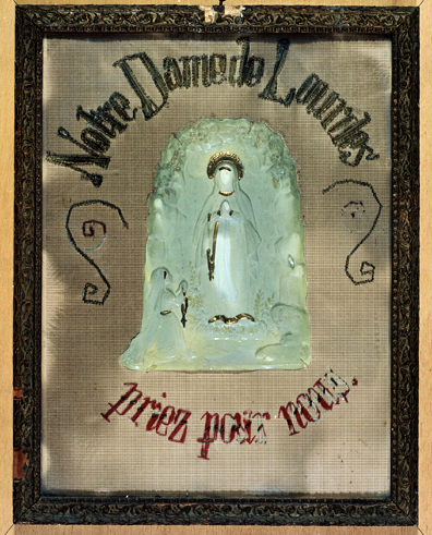 ex-voto, tableau : Vierge de Lourdes