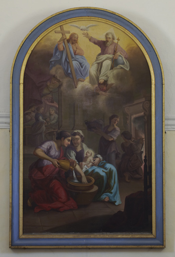 Tableau : Nativité de Marie avec la Sainte-Trinité