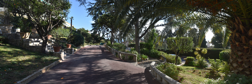 jardin d'agrément de l'hôtel de voyageurs dit Grand hôtel du Mont Boron, actuellement immeuble en copropriété dit Palais Le Mont Boron