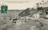 Ile de Port-Cros. Le port à l'arrivée de la chaloupe du "courrier des iles d'Hyères". [ca 1912]