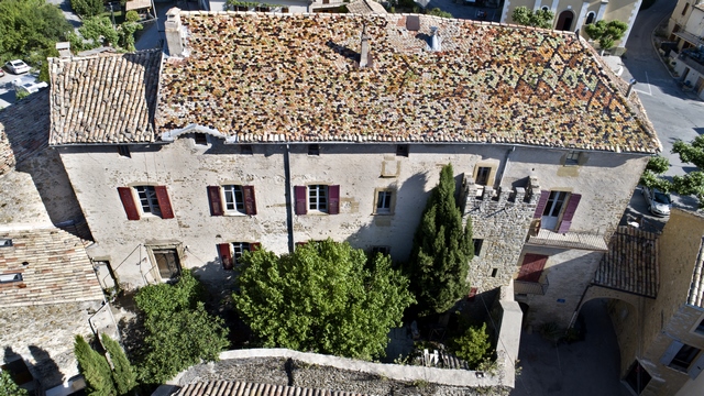 Bâtiment principal. Vue aérienne d'ensemble prise du sud.