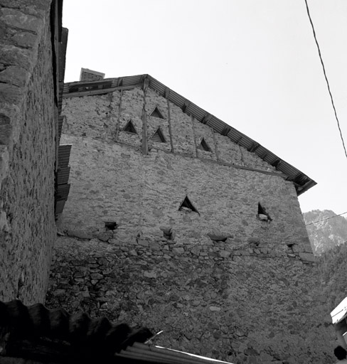 La Vachette. Ferme parcelle 349. Pignon nord-est. Vue de détail.