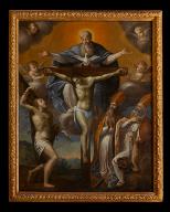 Cadre, tableau : Sainte-Trinité avec saint Eloi, saint Véran et saint Sébastien