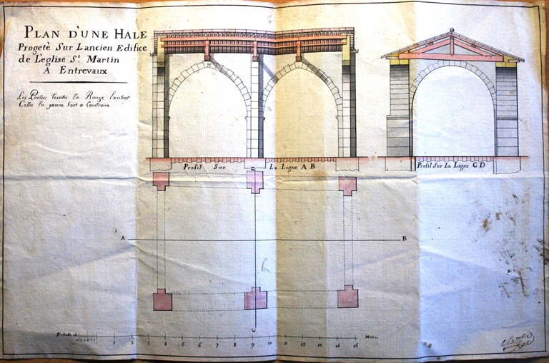 [Plan d'une Hale/Progeté Sur Lancien Edifice/de Leglise St. Martin/A Entrevaux].