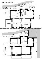 Villa René, Menton (06), plan du soubassement et du rez-de-chaussée surélevé.
