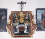 tableau : Pénitents blancs adorant le saint sacrement, Vierge, Saint Pierre apôtre
