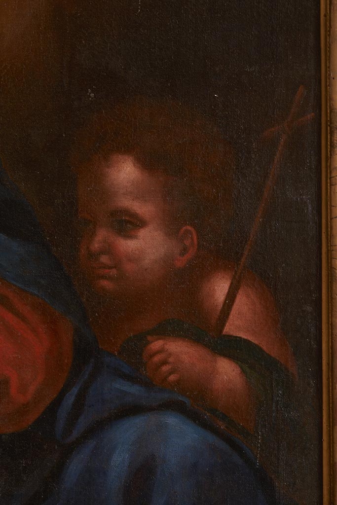 Tableau : Vierge à l'Enfant avec saint Jean Baptiste