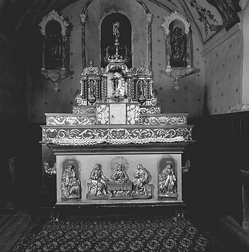ensemble du maître-autel (autel, 3 gradins d'autel, tabernacle, exposition)