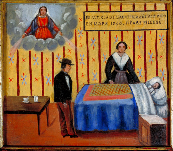 tableau, ex-voto : Demande de guérison de Claire Laugier